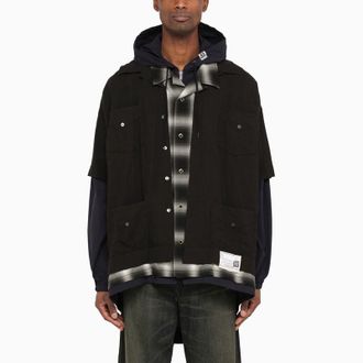 Miharayasuhiro Three-layer hooded shirt