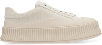 Jil Sander Womens Chunky Sneakers Sand Cotton Trainers
