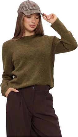 Selected Truien & Vesten, Dames, Groen, XL, Dames Truien & vesten Slwlulu New Ls Knit O-neck
