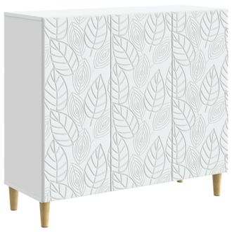 vidaXL Aparador Blanco 89 X 34,5 X 80 Cm Madera De Ingenier&iacute;a Vidaxl