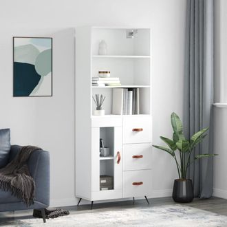 Berkfield Home Highboard White 69.5x34x180 cm Engineered Wood