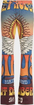 Co&ucirc;t de la Libert&eacute; Camila Printed Canvas Bootcut Pants