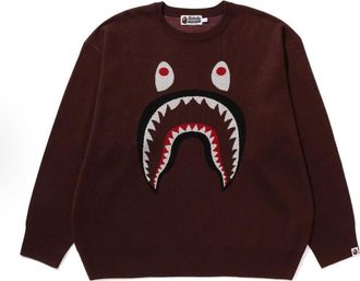 A Bathing Ape Shark Jacquard Sweater Brown 1J80-120-006-BRW