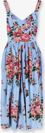 Dolce & Gabbana Vestito in cotone con stampa Bouquet Flowers - DOLCE & GABBANA - gender_Woman