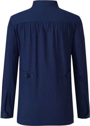Shanghai Tang button-up cotton jacket - men - Cotton - S - Blue