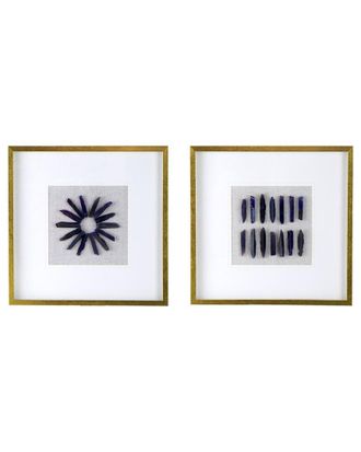 A&B Home Discontinued A&B Home Set Of 2 Grace Agate Shadow Boxes
