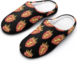 Generic Coat Arms of Norway Cotton Slippers for Women Indoor Outdoor Slipper Slip-On Memory Foam Home Shoes