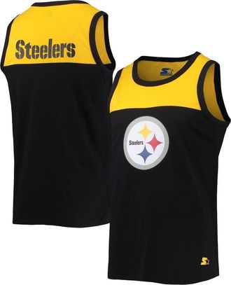 Starter Mens Starter Black/Gold Pittsburgh Steelers Team Touchdown Fashion Tank Top at Nordstrom, Size Medium