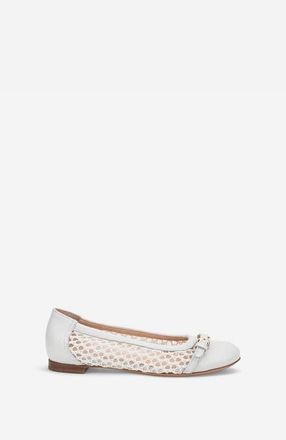AGL Monia Ballet Flat in White Fabric at Nordstrom, Size 38.5