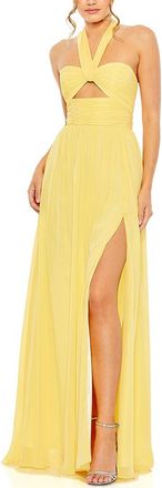 Mac Duggal Ruched Flowy Gown