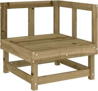 vidaXL Sof&aacute; de esquina de jard&iacute;n madera maciza impregnada Vidaxl