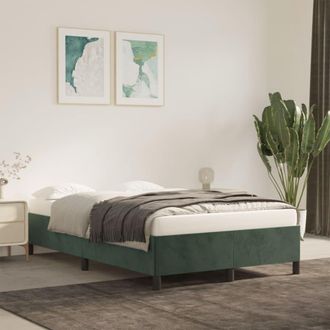 vidaXL Estructura Cama Sin Colch&oacute;n Terciopelo Verde Oscuro 120x190cm Vidaxl