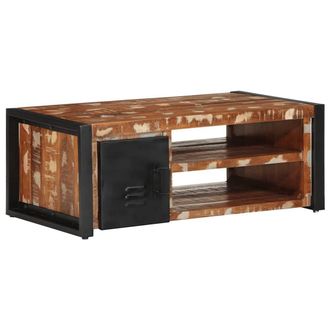 Berkfield Home Sturdy Coffee Table Multicolour 90x50x36 cm Solid Wood Reclaimed | Size: 90 x 50 x 36 cm