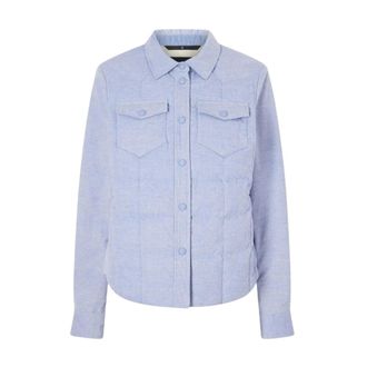 Moncler Nangy Corduroy Down Shirt Jacket - female - Moncler - Shirts - Blue - 2XS - Blouses & Shirts