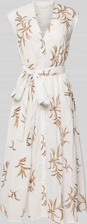 Milano Milano Italy Midikleid mit Taillengürtel in Weiss, Größe 42
