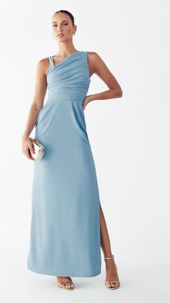 BWLDR Celina Maxi Dress in Dusty Blue at Nordstrom, Size 14