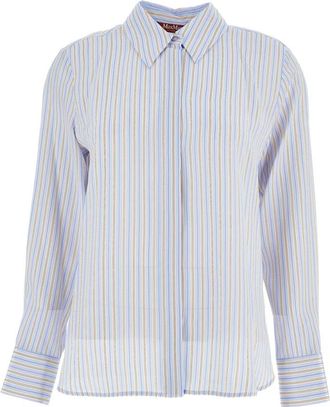 Max Mara Shirts, female, Multicolor, L, Striped Silk Shirt