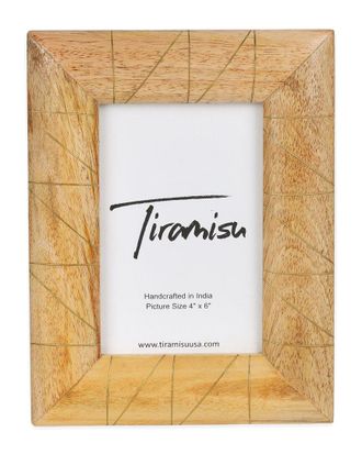 Tiramisu Timeless Wood And Brass Photo Frame