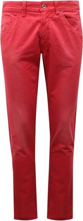 Mason's 5-pocket broek Jonnhy 1 - Heren - Slim Fit Broeken - Rood - M - Katoen - Broeken