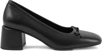 Vagabond 55mm Adison block-heel bow pumps - women - Polyester/Calf Leather/Thermoplastic Polyurethane (TPU)/Leather/Polyurethane - 41 - Black
