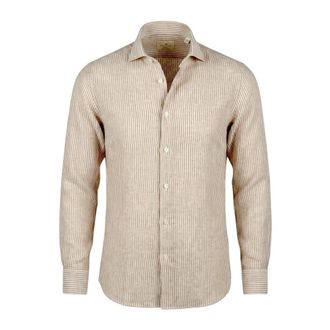 PORTOFIORI Casual Shirts - Heren - Casual Overhemden - Beige - 3XL - Overhemden