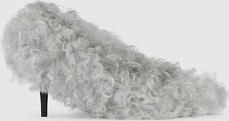 Gucci Womens Gucci 97 Heeled Mule, Grey, Wool