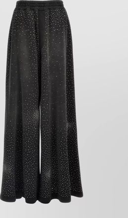 Giuseppe Di Morabito crystal embellished high rise wide leg trousers