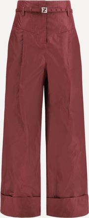 Fendi Pantaloni in taffet&agrave; di seta Woman 38