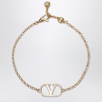 Valentino Garavani Braccialetto VLogo Signature in metallo dorato