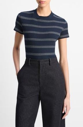 Vince Stripe Rib Sweater in Coastal Combo at Nordstrom Rack, Size Xx-Small