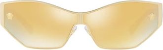 Versace Brown Mirror Gold Butterfly Ladies Sunglasses VE2205 10027P 67
