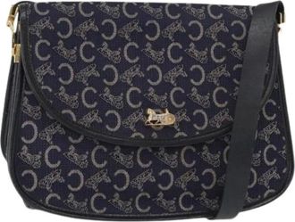 Celine Pre-owned Canvas Cross Body Bag - Dames - Vintage Schoudertas - Blauw - ONE Size - Vintage