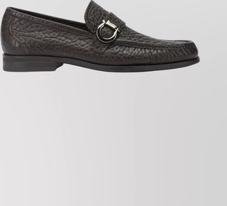 Ferragamo stylish loafers and slippers metal buckle
