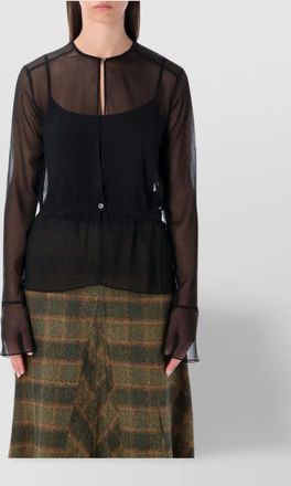 Our Legacy crinkled sheer waist blouse