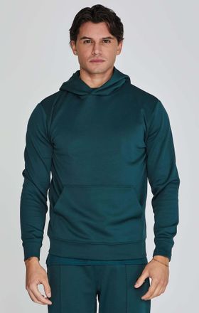Siksilk Kapuzenpullover SIKSILK Siksilk Kapuzenpullover Smart Hoodie, Herren, Gr. XXL, gr&uuml;n, Obermaterial: 95% Polyester PES. 5% Elasthan EL., Pullover Kapuze