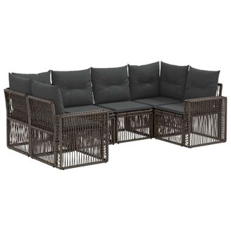 vidaXL Conjunto De Sof&aacute;s De Jard&iacute;n 6 Uds. 6-n&uacute;mero De Plazas Vidaxl