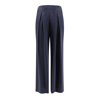 Max Mara Wide Trousers, female, Blue, Size: XL Wide Trousers