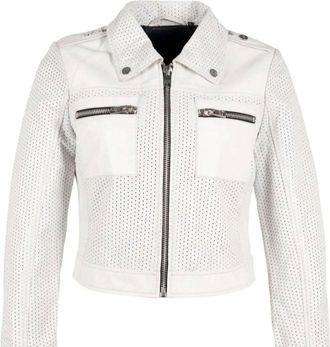 Mauritius Womens Shala Rf Leather Jacket In White
