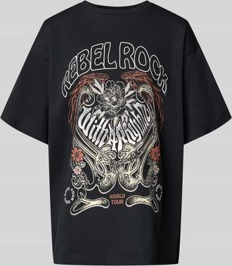 Vero Moda Oversized T-Shirt aus reiner Baumwolle Modell LILIE in Black, Gr&ouml;&szlig;e XL