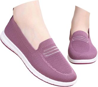 Generic Low Shoes Womens Knitted Shoes Classic Trainers Breathable Leisure Shoes Sport Wide Feet Trainers Slip On Sports Shoes Dirndl Shoes Traditional Shoes 