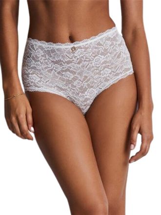 Aubade Womens Rosessence Care High Waisted Brief - White Polyamide - Size Medium