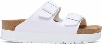 Birkenstock Womens Arizona Platform Sandals In White