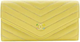 Chanel Pre-owned Wallets, female, Yellow, Size: ONE SIZE Pre-owned Vintage Wallet