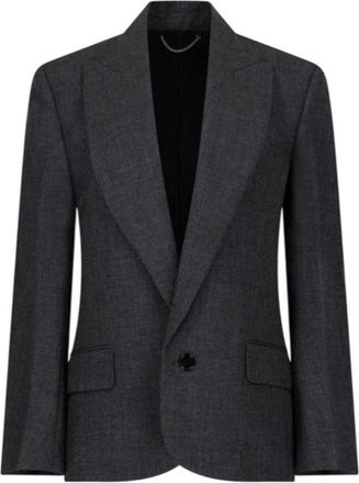 Victoria Beckham Roberta Jacket In Dark Grey M&eacute;lange