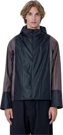 Kiko Kostadinov Tomelilla Stripe Jacket - Heren - Zomerjassen - Zwart - L - Nylon - Jassen