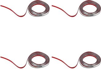 OEM Adecuado Para 4 Tiras Adhesivas De Cromo Plateado, De 12 Mm De Ancho Y 3 Metros De Largo, Para Aplicaciones Automotrices