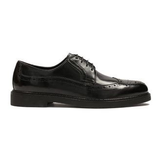 Kazar Zwarte heren brogue halfschoenen - Heren - Nette schoenen - Zwart - 45 EU - Leer - Schoenen