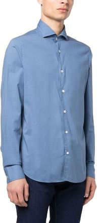 Fedeli Womens Long-Sleeve Stretch-Cotton Shirt Ss23 M