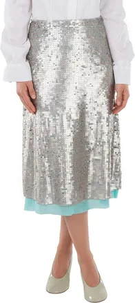 Fendi High Waist Sequins Skirt, Brand Size 40 (US Size 4)