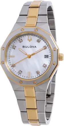 Bulova Prestige Quartz White Dial Ladies Watch 98P234